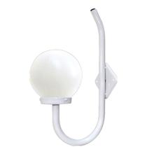 Luminária Globo Braço Curvo Parede Alumínio cor aplicada Branco 56X20Cm