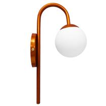 Luminária Globo Cabeceira Arandela Parede Jabuticaba Cobre