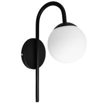 Luminária Globo Cabeceira Arandela Parede Jabuticaba Preto