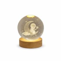 Luminária Globo de Cristal Base Média 8cm Decorativa para Sala Quarto