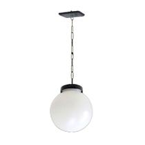 Luminária Globo De Teto Alumínio Fundido desenvolvido na cor Preto 30X20Cm