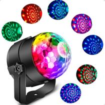 Luminaria Globo Mini Rotativo Rgb Led Party Light Luzes Giratórias