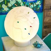 Luminaria globo push pin branco 1172