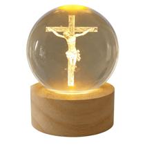 Luminária Globo Religiosa LED Jesus Cristo Bola de Cristal Luminária Globo Religiosa LED Jesus Cristo Bola de Cristal