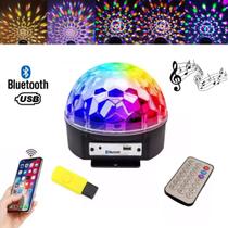 Luminária Globo RGB LED Meia Bola Bluetooth Musical Balada DJ Bivolt