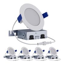 Luminária HALO HLB 4" LED embutida fina sem lata, pacote com 4 Luminária HALO HLB 4" LED embutida fina sem lata, pacote com 4