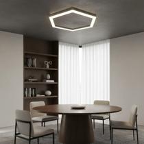 Luminaria Hexagonal Sobrepor 60cm diâmetro LED 110v ou 220v Moderno