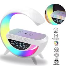 Luminária Hi-Tech com Bluetooth, LED Regulável e Wireless Charge
