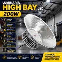 Luminaria High Bay Led 200w Iluminação Galpões Alta Potência Luminaria High Bay Led 200w Iluminação Galpões Alta Potência