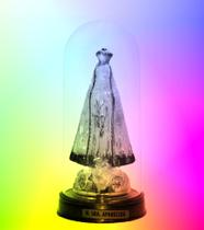 Luminária Imagem Nossa Senhora Aparecida Padroeira Do Brasil LED RGB com Redoma Luminária Imagem Nossa Senhora Aparecida Padroeira Do Brasil LED RGB com Redoma