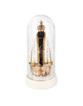 Luminária Imagem Nossa Senhora Aparecida Redoma Base Perola