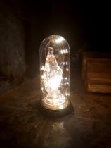 Luminária Imagem Nossa Senhora Das Graças Santíssima Virgem Maria Luzes de LED Branco Quente - Amor Lindo