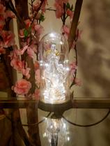 Luminária Imagem Nossa Senhora Desatadora Dos Nós Maria Redoma e Luzes de LED Branco Quente