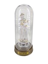 Luminária Imagem Santo Antônio Santo Casamenteiro Padroeiro com Redoma e Luzes de LED Azul