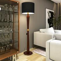 Luminária Imperial Tabaco Cúpula em Tecido Detalhe Em Dourado