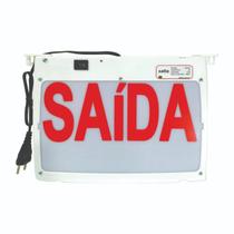 Luminária Indicativa de Saída 26x19cm 1 Face Satte