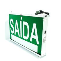 Luminária Indicativa de Saída *Sempre Acesa 1 Face 50x32cm Verde - Satte
