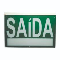 Luminária Indicativa de Saída Verde 50x32 2 Faces Satte