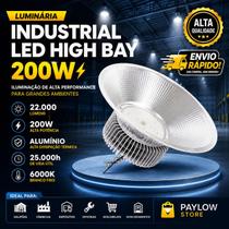 Luminária Industrial LED 200W High Bay Potente Luminária Industrial LED 200W High Bay Potente
