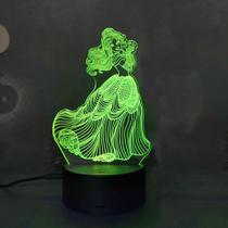 Luminária Infantil Abajur 3D Criative - tomada mesa cabeçeira