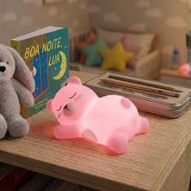 Luminária Infantil Abajur Led Luz Animais Panda Fofo Bateria