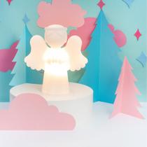 Luminária Infantil Anjinho da Guarda Lâmpada LED Abajur Anjo Quarto Bebê Primeira Comunhão Batizado