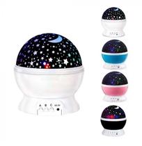 Luminária Infantil De Quarto Mesa Galáxia Lua Giratório