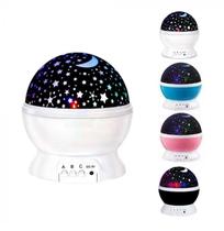 Luminária Infantil De Quarto Mesa Galáxia Lua Giratório