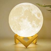 Luminária Infantil formato Lua 3D Luz Suave