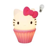 Luminária Infantil Hello Kitty Cupcake com Lâmpada LED Hello Cake Kawaii Rosa