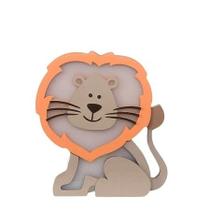 Luminária Infantil Leão com Juba Colorida
