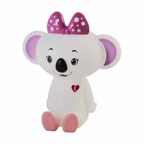 Luminária Infantil - Led e Fluorescente - Coala Lilica - Branca - DecorFun