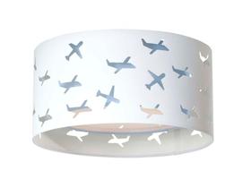 Luminária infantil plafon aviões duplo azul bebê 30x16 Luminária infantil plafon aviões duplo azul bebê 30x16