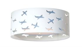 Luminária Infantil Plafon Aviões Duplo Azul Bebê 40x16 Luminária Infantil Plafon Aviões Duplo Azul Bebê 40x16