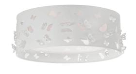Luminária infantil plafon borboletas duplo branco40x16