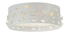 Luminária infantil plafon borboletas duplo crú 40x16