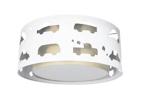 Luminária Infantil Plafon Carrinhos Crú 50x16