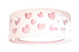 Luminária Infantil Plafon Corações Duplo 50x16cm Rosa Luminária Infantil Plafon Corações Duplo 50x16cm Rosa