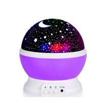 Luminária Infantil Projetor Estrela Galaxia 3D Abajur 2Em1