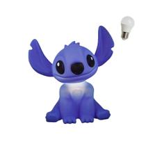 Luminária Infantil Stitch Disney com Lâmpada LED Abajur Decoração Quarto Menina Menino Presente