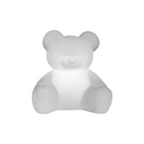 Luminária Infantil Ursinho Branco Usare Abajur Urso Pelúcia Teddy Decoração Presente Quarto do Bebê