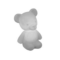 Luminária Infantil Urso Teddy Branco Usare Abajur Ursinho de Pelúcia para Quarto do Bebê