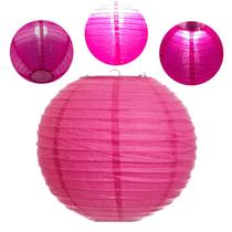 Luminária Japonesa de Tecido Pink de 35cm - Apollo Festas