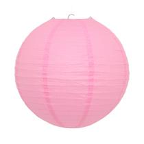 Luminária Japonesa Decoração Oriental Pendente Teto Festa Casamento Restaurante Papel 30 cm Rosa Claro