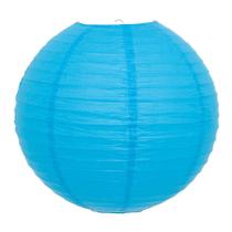 Luminária Japonesa Papel 20 cm Azul Turquesa