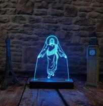 Luminária Jesus Cristo Azul Personalizada - Bluemont