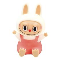 Luminária Labubu Abajur Silicone Rgb Recarregável Rosa