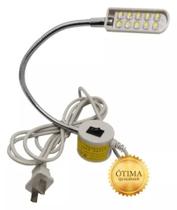 Luminária Lampada 10 Led C/ Haste Flexível + Fita Métrica - MS Maquinas de Costura