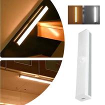 Luminária Lâmpada Barra Led Sensor Presença Movimento Luz de Emergência Closets Armários Nichos Sem Fio Recarregável USB