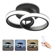 Luminária Lampada De Teto e arandela interna Led Plafon Cor 3 Em 1 Moderno Bivolt Sobrepor 3 Cores de luz e ajuste de cor regulavel e controle remoto